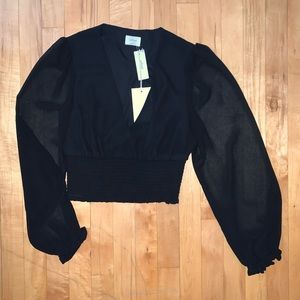 Aritzia Black Blouse
